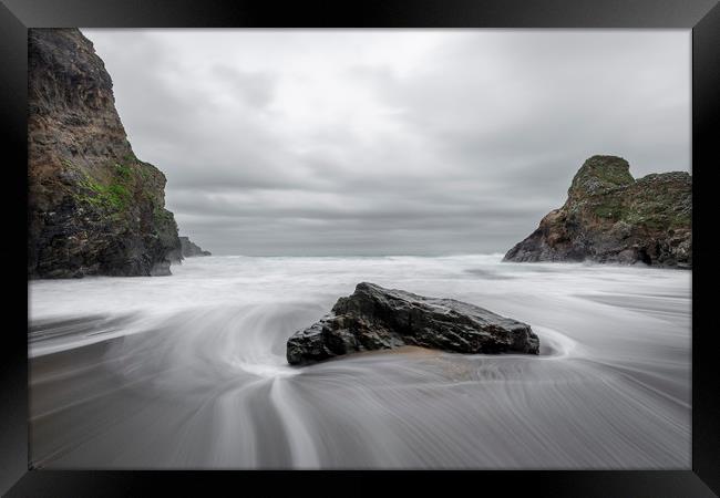 Approaching Rain, Whipsiderry Beach Framed Print by Mick Blakey