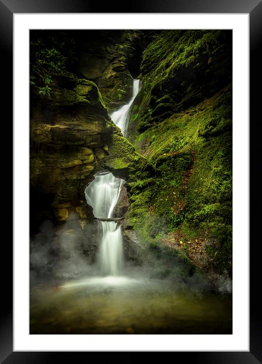 Mystical Waterfall Framed Mounted Print by Mick Blakey