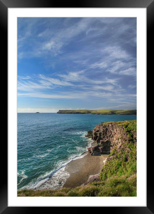  View towards Pentire Point, North Cornwall Framed Mounted Print by Mick Blakey