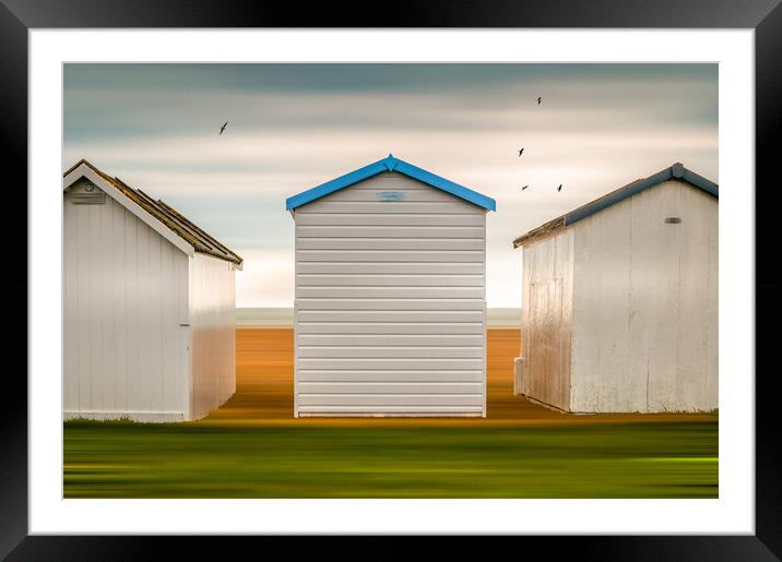 Worthing Beach Huts Framed Mounted Print by Mark Jones