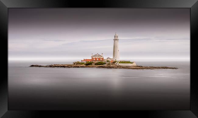 St Mary's Lighthouse Framed Print by Mark Jones