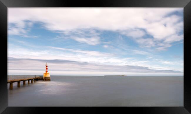 The Lighthouse Family at Amble Framed Print by Mark Jones