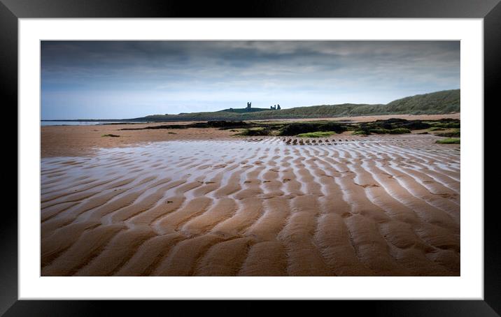 Dunstanburgh Castle, from Embleton Bay Framed Mounted Print by Mark Jones