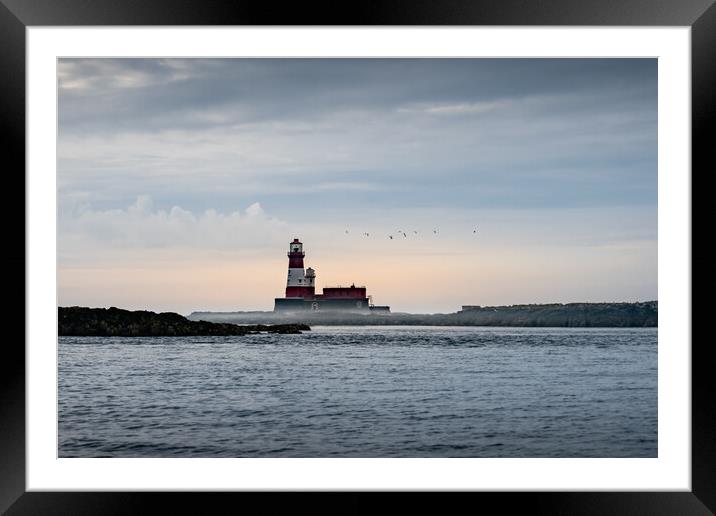 Longstone Lighthouse, Farne Islands, Northumberlan Framed Mounted Print by Mark Jones