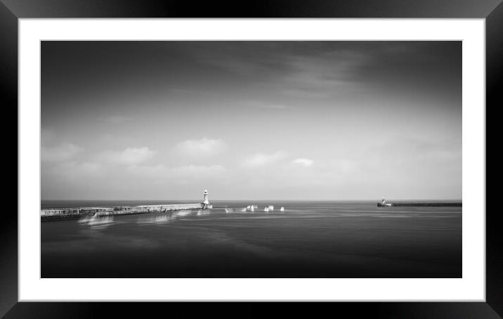 Dinghy Racing round Tynemouth Pier Framed Mounted Print by Mark Jones