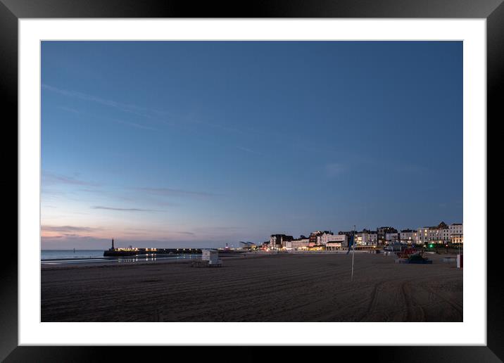 Margate at Night Framed Mounted Print by Mark Jones