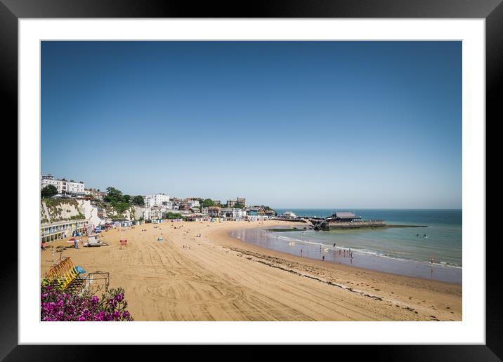 Broadstairs Beach, Sunny Day Framed Mounted Print by Mark Jones