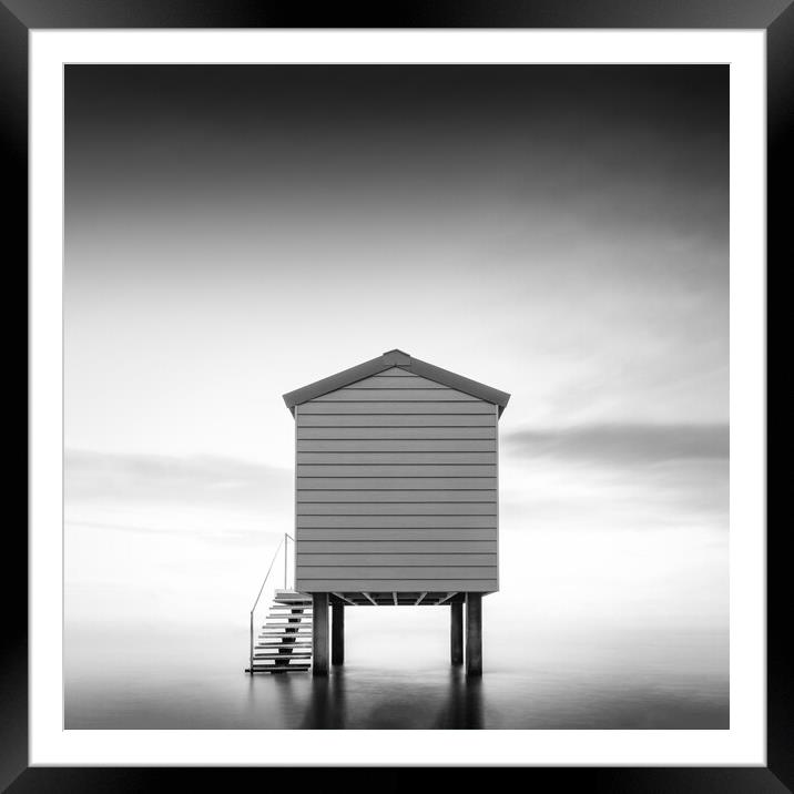 Osea Beach Hut Framed Mounted Print by Mark Jones