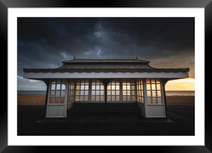 Promenade Shelter, Worthing Framed Mounted Print by Mark Jones