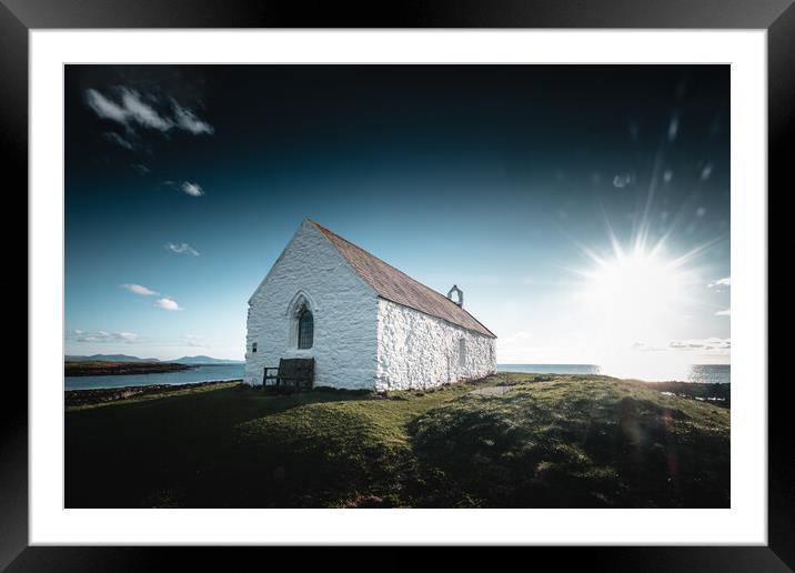 St Cwyfans Church in Anglesey Framed Mounted Print by Mark Jones