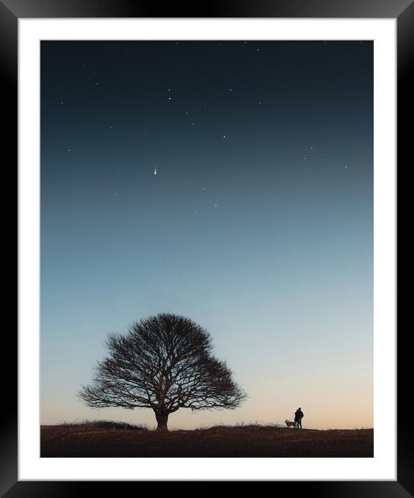 Shooting Star Framed Mounted Print by Mark Jones