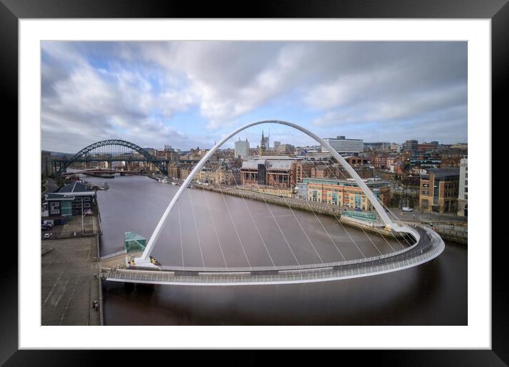 Gateshead Millennium Bridge Framed Mounted Print by Mark Jones