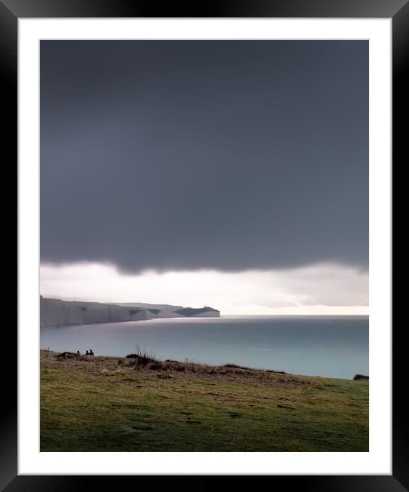 Seven Sisters and Belle Tout from Seaford Head Framed Mounted Print by Mark Jones