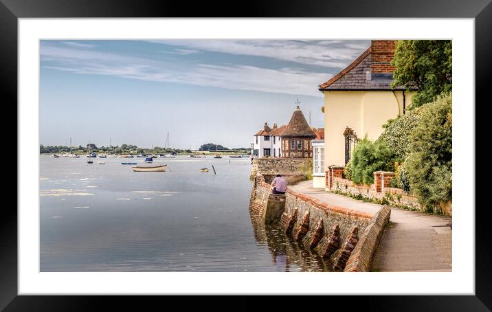 On the Harbour Wall at Bosham Framed Mounted Print by Mark Jones