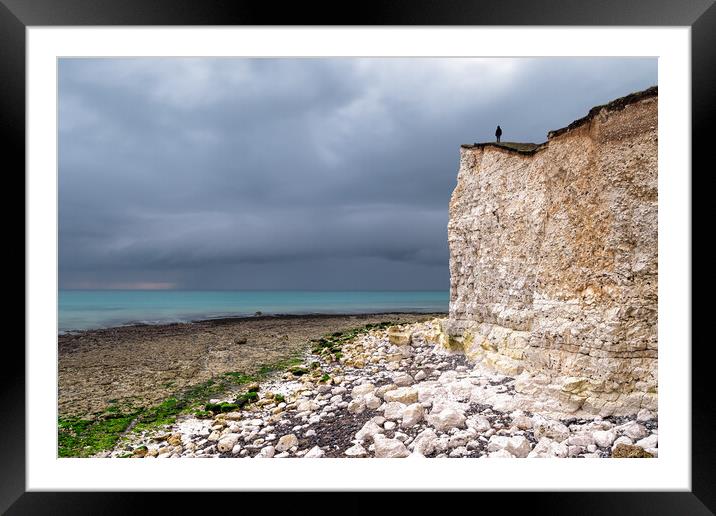 Cliff Edge Framed Mounted Print by Mark Jones