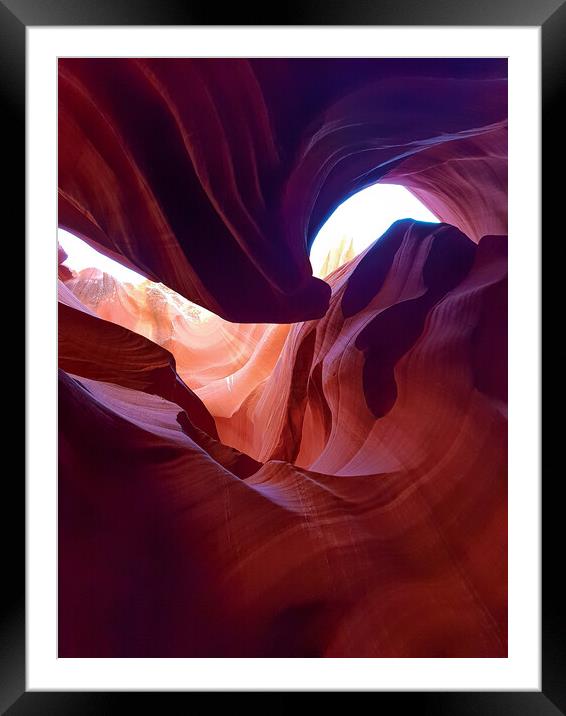 Antelope Canyon in Arizona Framed Mounted Print by Erik Lattwein