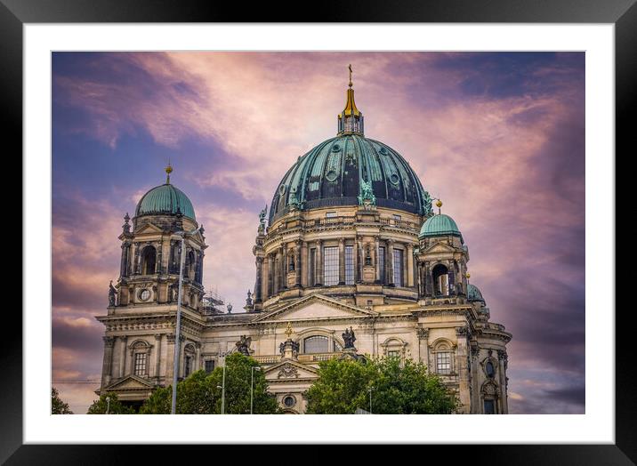 Berlin Cathedral church called Berliner Dom Framed Mounted Print by Erik Lattwein