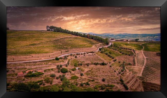Amazing landscape of Portugal at Douro valley Framed Print by Erik Lattwein