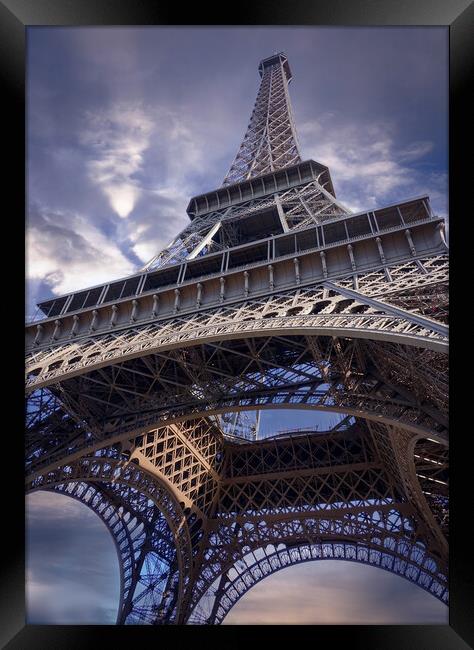 The impressive Eiffel Tower in Paris Framed Print by Erik Lattwein