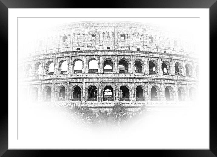Rome sightseeing - the amazing Colosseum Framed Mounted Print by Erik Lattwein