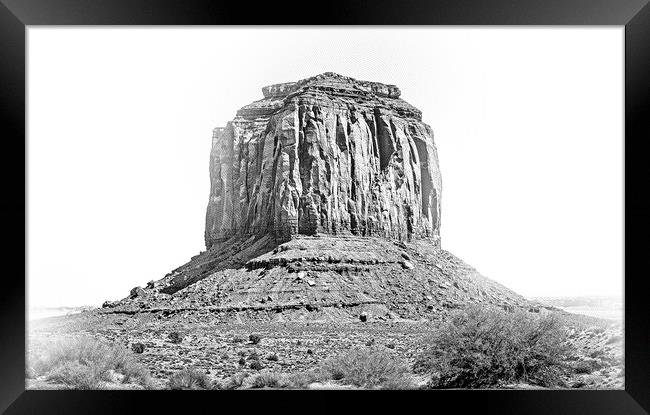 Famous Monument Valley in the desert of Utah Framed Print by Erik Lattwein