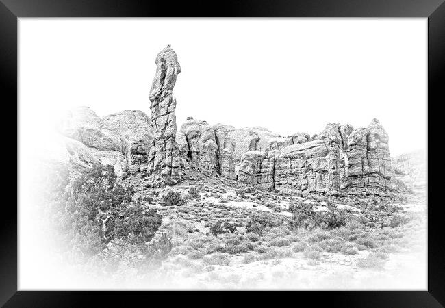 Arches National Park - most beautiful place in Utah Framed Print by Erik Lattwein