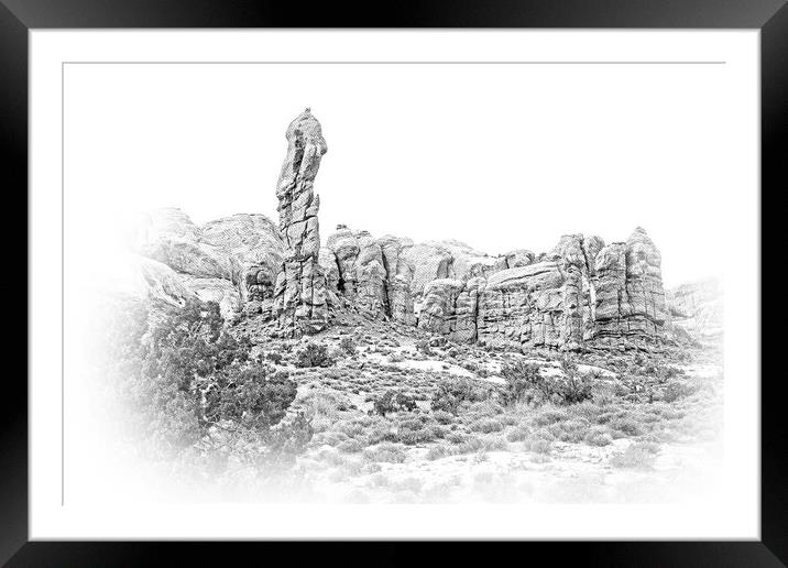 Arches National Park - most beautiful place in Utah Framed Mounted Print by Erik Lattwein