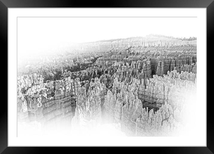 Most beautiful places on Earth - Bryce Canyon National Park in U Framed Mounted Print by Erik Lattwein