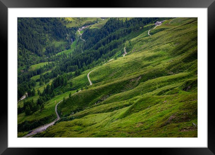 Typical landscape in the Austrian Alps Framed Mounted Print by Erik Lattwein
