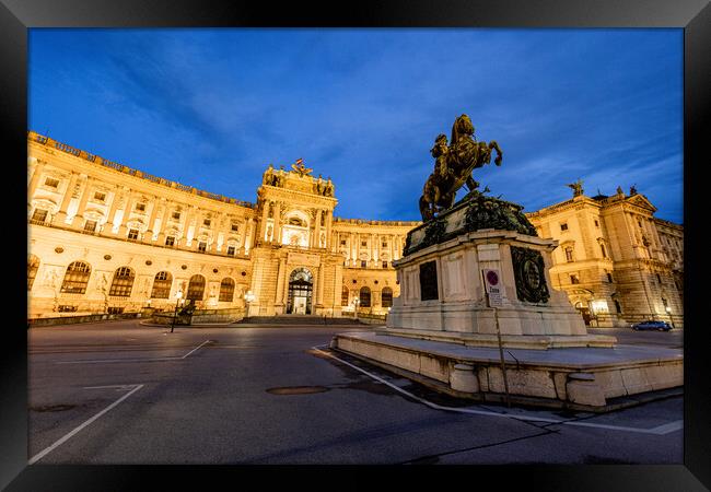 The Vienna Hofburg palace - most famous landmark in the city Framed Print by Erik Lattwein