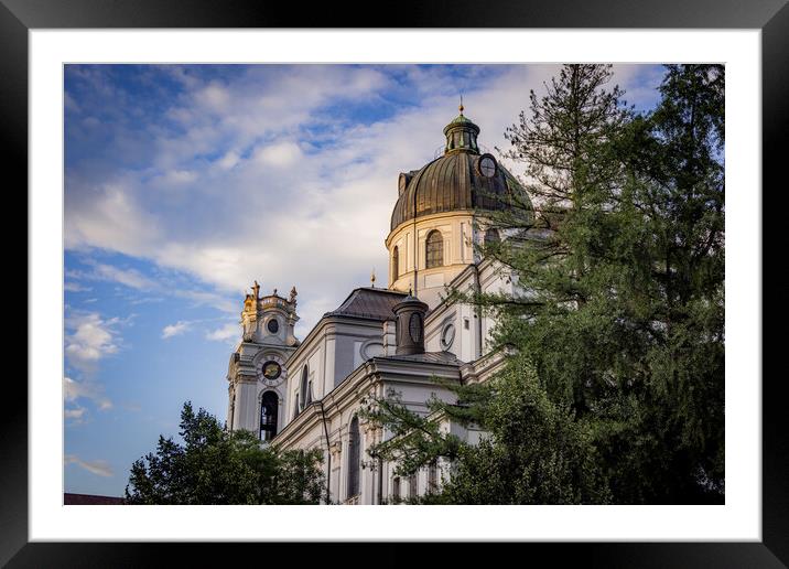 Salzburg Cathedral in the old town - SALZBURG, AUSTRIA, EUROPE - AUGUST 3, 2021 Framed Mounted Print by Erik Lattwein