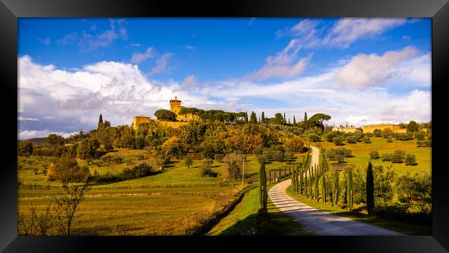 Beautiful country estate in Tuscany Italy  Framed Print by Erik Lattwein