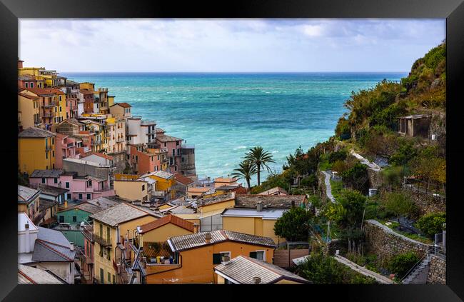 Amazing Cinque Terre at the Italian coast Framed Print by Erik Lattwein