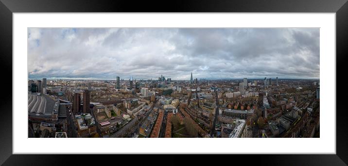 Over the rooftops of London - Framed Mounted Print by Erik Lattwein