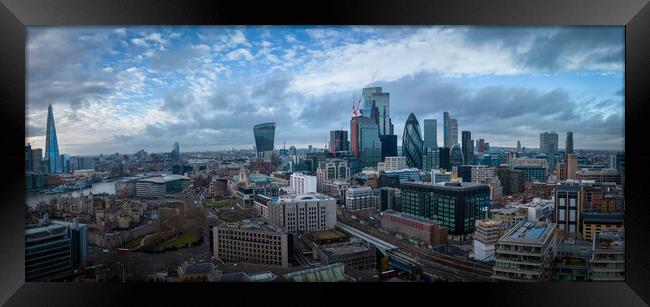 City of London from above   Framed Print by Erik Lattwein