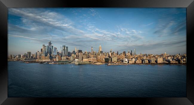 Amazing panoramic view over Manhattan - travel photography Framed Print by Erik Lattwein