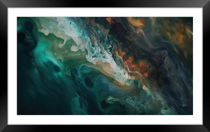 Abstract Art The Rainbow of Color Framed Mounted Print by Erik Lattwein