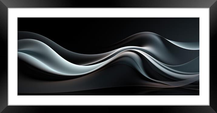 Abstract Noir Noir-inspired abstract background - abstract backg Framed Mounted Print by Erik Lattwein