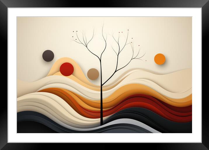 Elegant Minimalism Abstract patterns - abstract background compo Framed Mounted Print by Erik Lattwein
