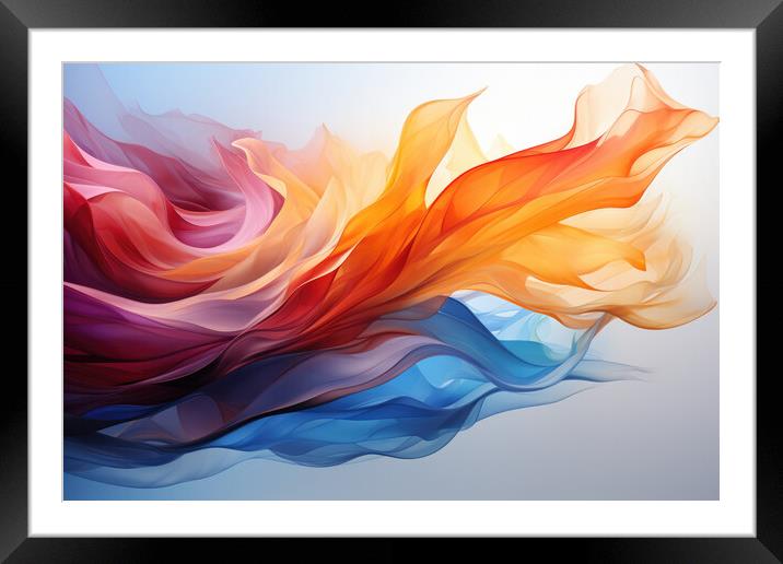 Energetic Burst of Expression Abstract composition - abstract ba Framed Mounted Print by Erik Lattwein