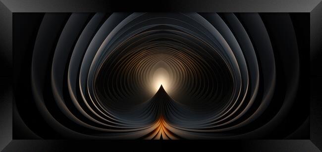 Ethereal Symmetry Abstract patterns - abstract background compos Framed Print by Erik Lattwein
