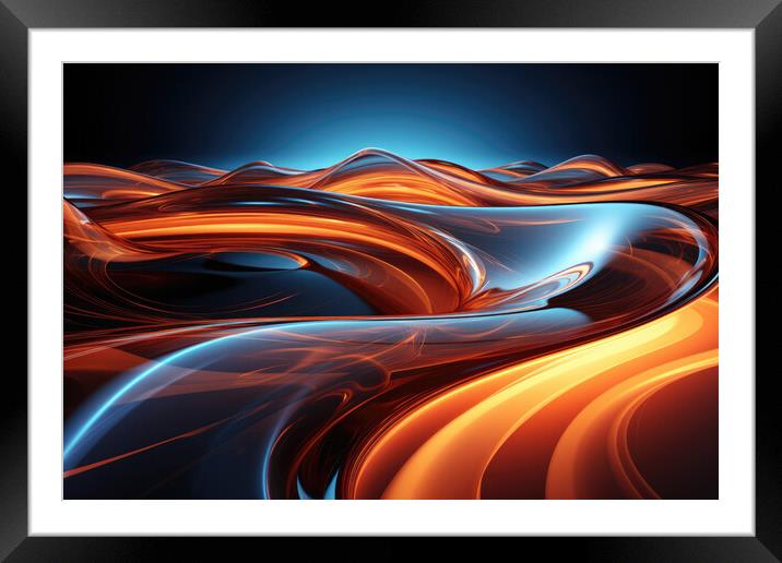 Futuristic Visions Abstract patterns - abstract background compo Framed Mounted Print by Erik Lattwein