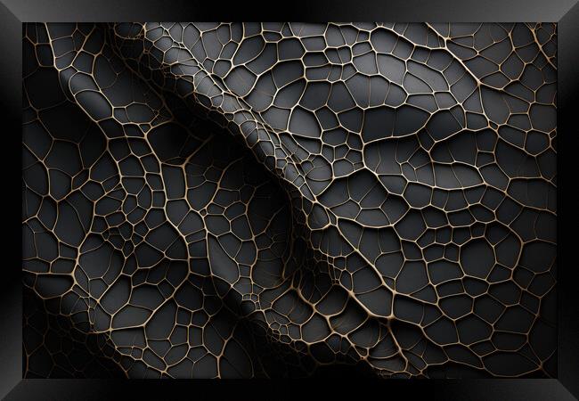 Organic BW Textures Abstract patterns - abstract background comp Framed Print by Erik Lattwein