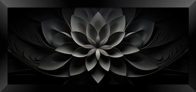 Subtle Symmetrical Beauty Subdued abstract patterns - abstract b Framed Print by Erik Lattwein