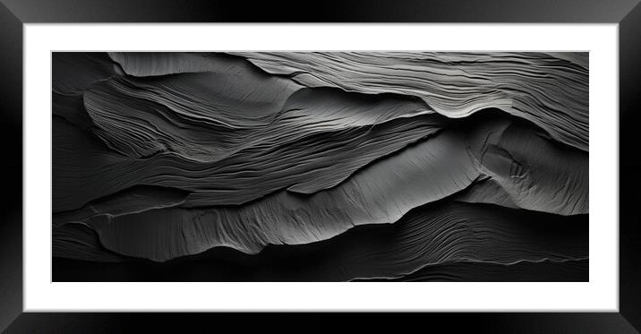 Textured Minimalism Subtle textures - abstract background compos Framed Mounted Print by Erik Lattwein