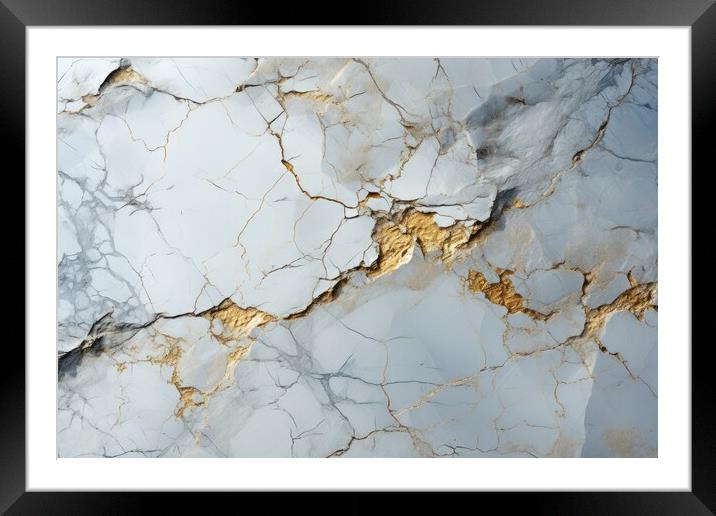 Marble texture background - stock photography Framed Mounted Print by Erik Lattwein