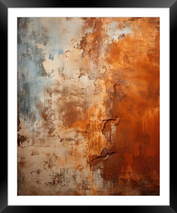 Terracotta plain texture background - stock photography Framed Mounted Print by Erik Lattwein