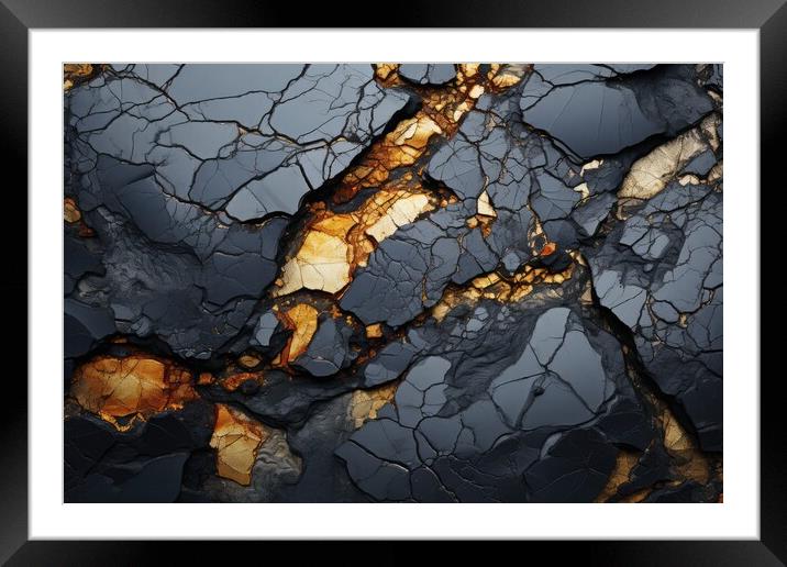 Oil spill plain texture background - stock photography Framed Mounted Print by Erik Lattwein