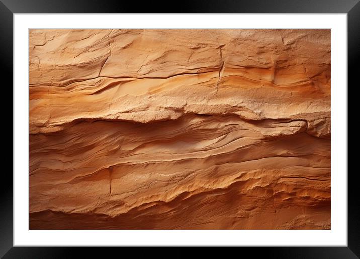 Sandstone plain texture background - stock photography Framed Mounted Print by Erik Lattwein