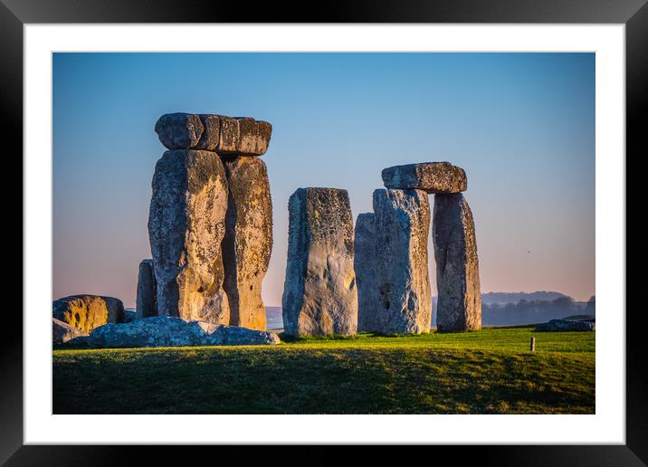 Stonehenge in England is a popular landmark Framed Mounted Print by Erik Lattwein